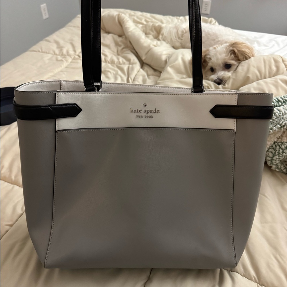 Kate Spade Tri-color Grey Tote Bag